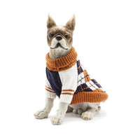 HKM-837331 Stylish Acrylic Sweater for Cats and Dogs in Navy Blue, Ginger Yellow, and Yellow - Available in XS to XL