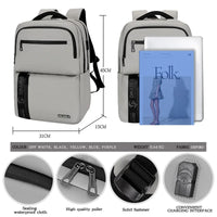 HKM-837331 Stylish Waterproof Nylon Backpack for Men with Custom Logo Printing and Laptop Compartment