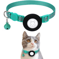 HKM-8374333 Reflective Leather Cat Collar with Bell - Multiple Colors Available
