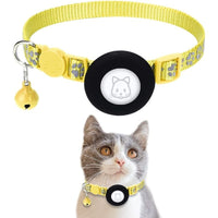 HKM-8374333 Reflective Leather Cat Collar with Bell - Multiple Colors Available