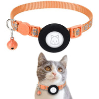 HKM-8374333 Reflective Leather Cat Collar with Bell - Multiple Colors Available