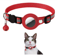 HKM-8374333 Reflective Leather Cat Collar with Bell - Multiple Colors Available