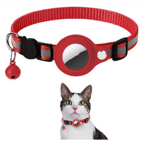 HKM-8374333 Reflective Leather Cat Collar with Bell - Multiple Colors Available