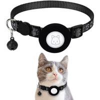 HKM-8374333 Reflective Leather Cat Collar with Bell - Multiple Colors Available