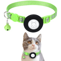 HKM-8374333 Reflective Leather Cat Collar with Bell - Multiple Colors Available