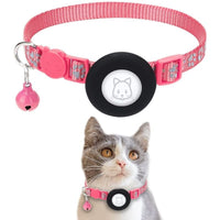 HKM-8374333 Reflective Leather Cat Collar with Bell - Multiple Colors Available