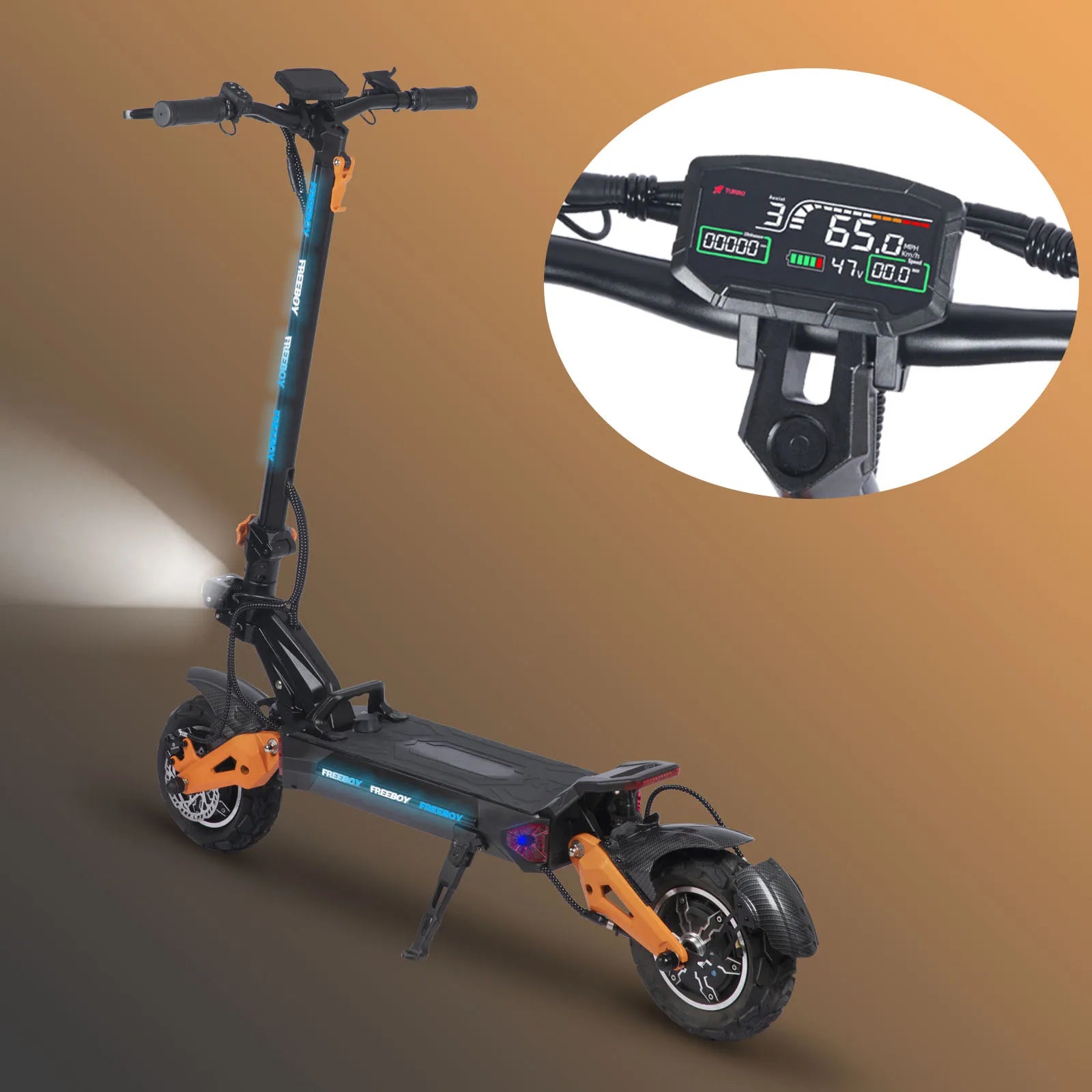 HKM-837459 All-Terrain Electric Mobility Scooter with Dual Motors and Long Range - Foldable, Waterproof, 3000W Motor, 200 kg Load Capacity