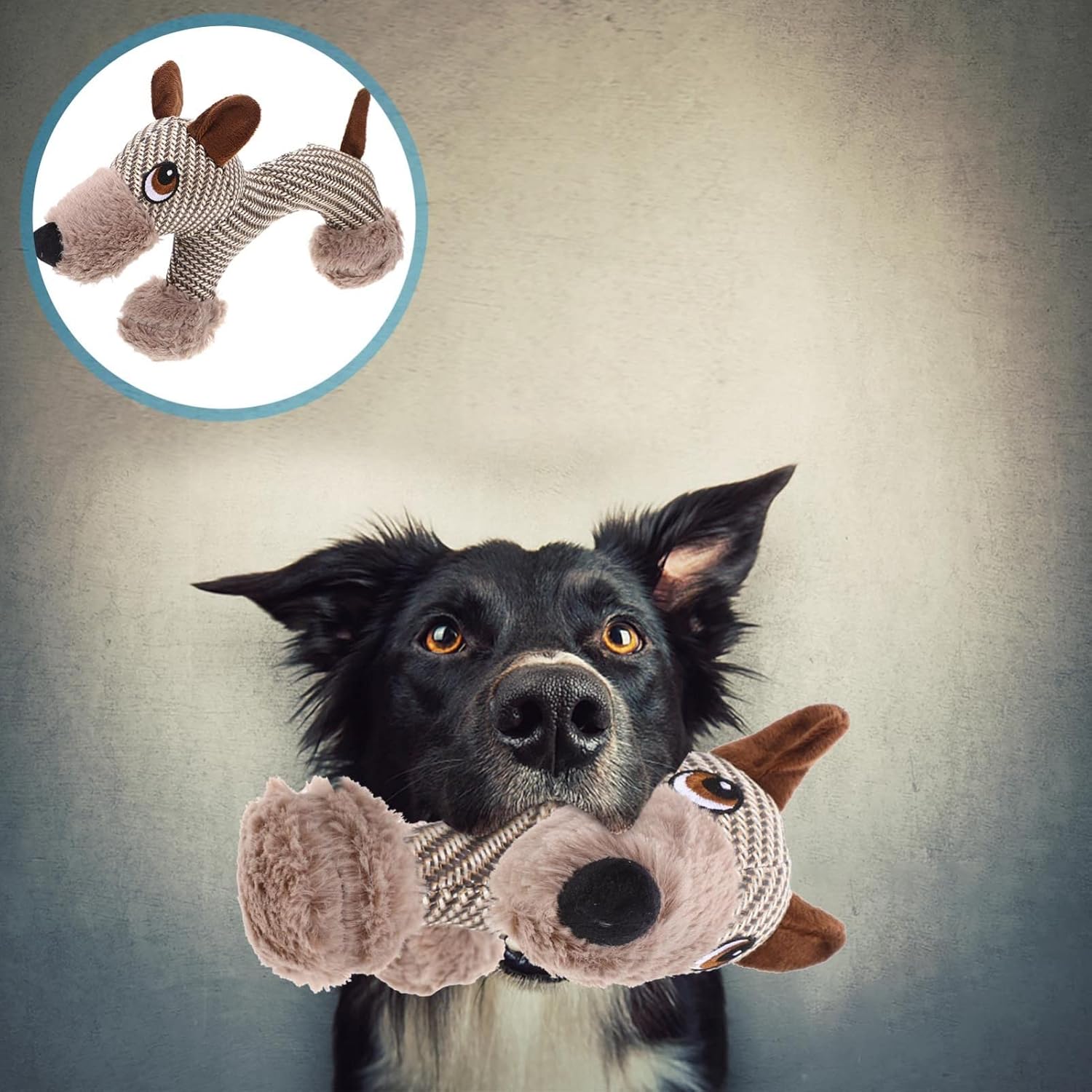 HKM-8375613 Large Plush Dog Squeaky Toy for Interactive Chewing Fun and Bonding - Ideal for Medium to Large Dogs