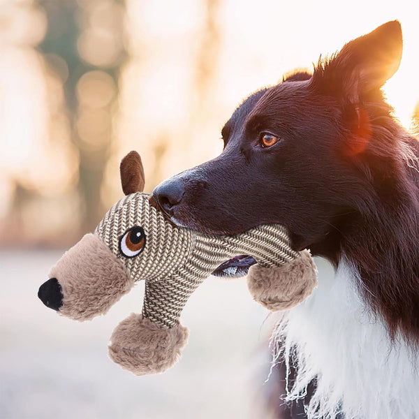 HKM-8375613 Large Plush Dog Squeaky Toy for Interactive Chewing Fun and Bonding - Ideal for Medium to Large Dogs
