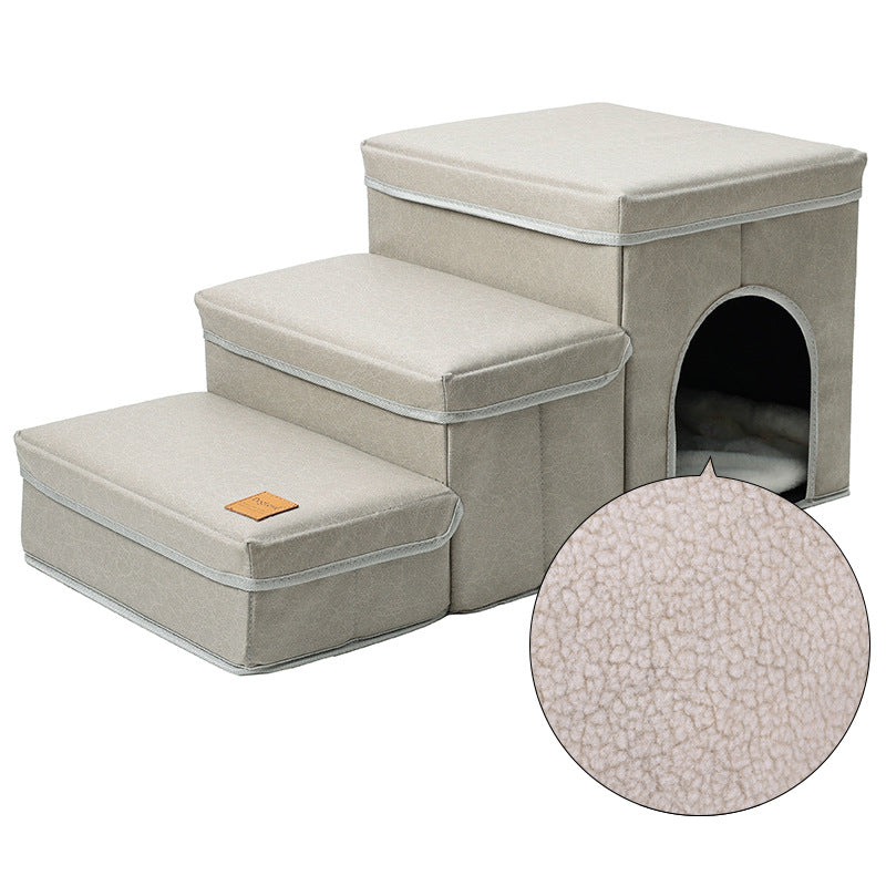 HKM-8376509 Multifunctional Pet Stairs and Cat Kennel Cage for Easy Sofa and Bed Access
