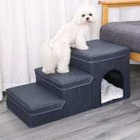 HKM-8376509 Multifunctional Pet Stairs and Cat Kennel Cage for Easy Sofa and Bed Access