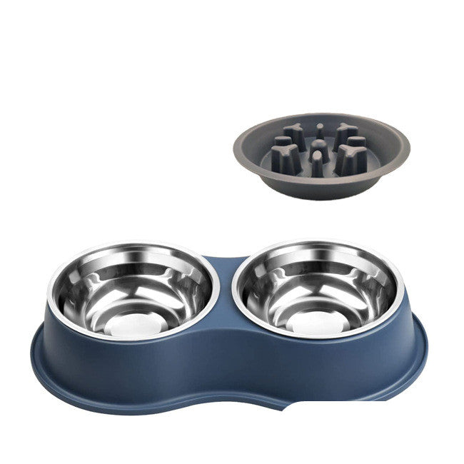 HKM-8378301 Pet Slow Feeder Bowl with Removable Stainless Steel Insert for Dogs and Cats - Multiple Colors Available