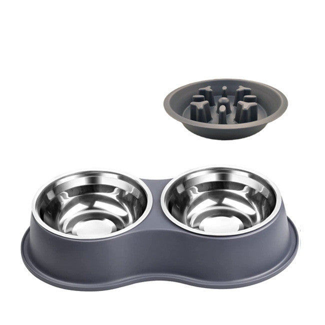 HKM-8378301 Pet Slow Feeder Bowl with Removable Stainless Steel Insert for Dogs and Cats - Multiple Colors Available