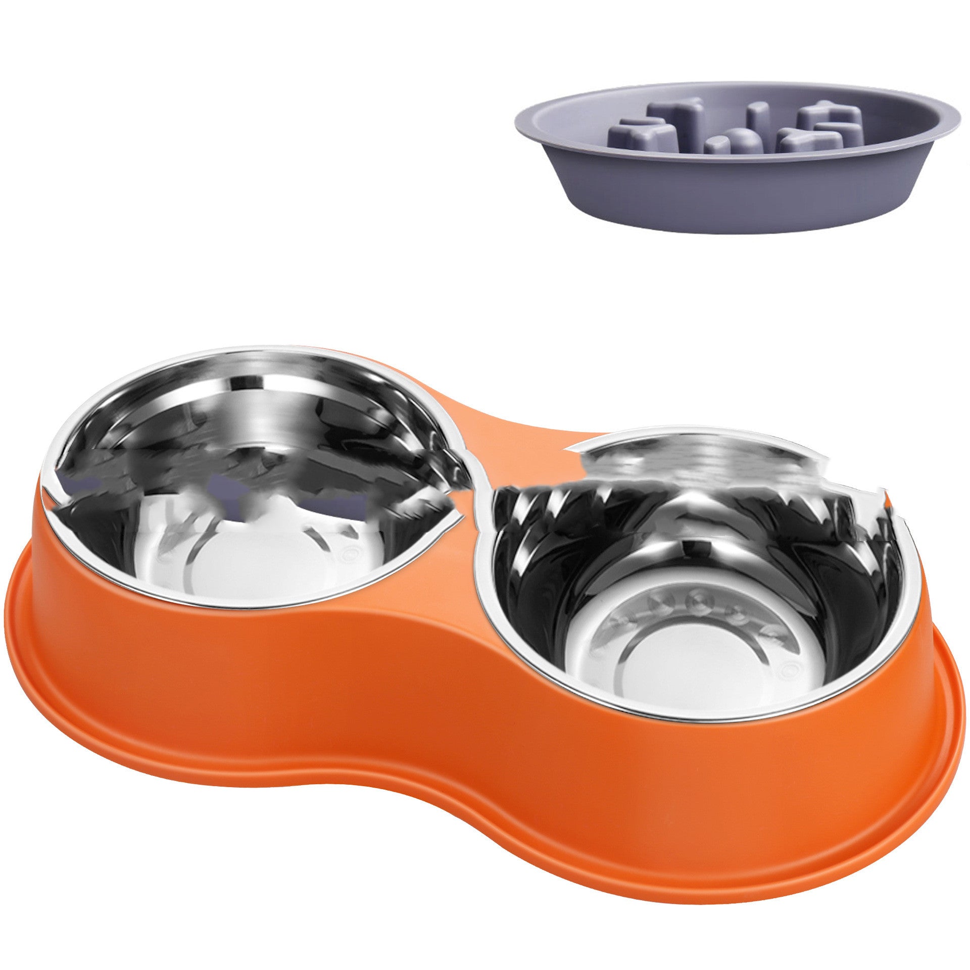 HKM-8378301 Pet Slow Feeder Bowl with Removable Stainless Steel Insert for Dogs and Cats - Multiple Colors Available