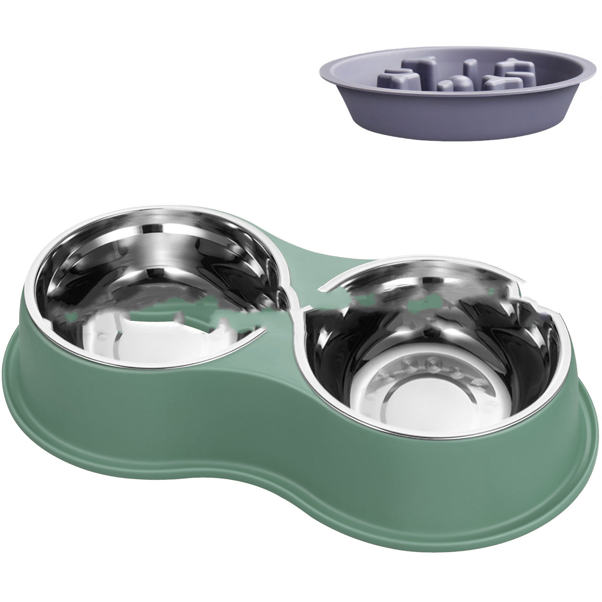 HKM-8378301 Pet Slow Feeder Bowl with Removable Stainless Steel Insert for Dogs and Cats - Multiple Colors Available