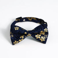 HKM-8380093 Chinese Style Bow Tie Accessories in Red and Blue Floral Pattern for All Seasons