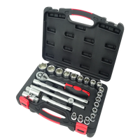 HKM-838291 24-Piece 1/2 Inch Standard Ratchet and Socket Hand Tool Set from Taiwan