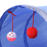 HKM-8383165 Collapsible Cat Tunnel with Interactive Balls for Play and Rest