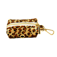 HKM-8383677 Leopard Print Dog Leash and Collar Set with Bow, Vest, and Bag - Five-Piece Collection