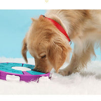 HKM-8384701 Interactive Dog Puzzle Feeder Toy for Puppies and Medium Dogs - Snack Dispenser with 9 Compartment Game