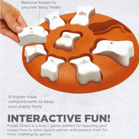 HKM-8384701 Interactive Dog Puzzle Feeder Toy for Puppies and Medium Dogs - Snack Dispenser with 9 Compartment Game