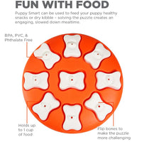 HKM-8384701 Interactive Dog Puzzle Feeder Toy for Puppies and Medium Dogs - Snack Dispenser with 9 Compartment Game