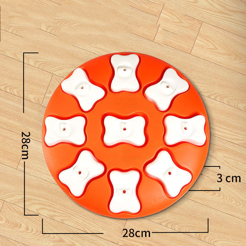 HKM-8384701 Interactive Dog Puzzle Feeder Toy for Puppies and Medium Dogs - Snack Dispenser with 9 Compartment Game