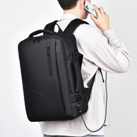 HKM-838483 Versatile Waterproof USB Nylon Backpack for 15.6 Inch Laptops