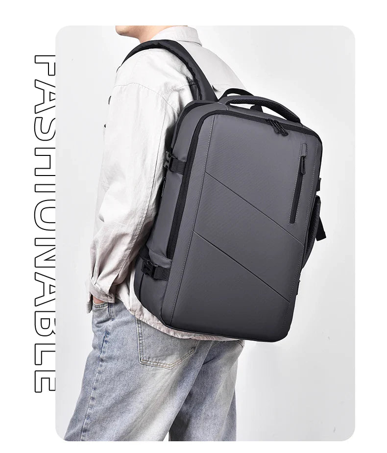 HKM-838483 Versatile Waterproof USB Nylon Backpack for 15.6 Inch Laptops