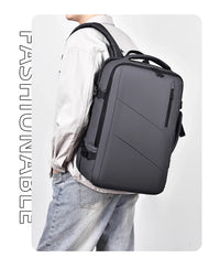 HKM-838483 Versatile Waterproof USB Nylon Backpack for 15.6 Inch Laptops