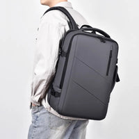 HKM-838483 Versatile Waterproof USB Nylon Backpack for 15.6 Inch Laptops