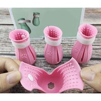 HKM-8385341 Adjustable Anti-Scratch Cat Foot Covers with Leak Holes for Easy Bathing and Grooming