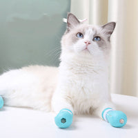 HKM-8385341 Adjustable Anti-Scratch Cat Foot Covers with Leak Holes for Easy Bathing and Grooming