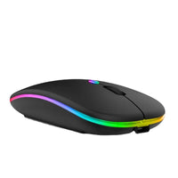 HKM-838675 2.4G Wireless Rechargeable Mouse with 1600 DPI and Backlit Features for Desktop and Laptop Use