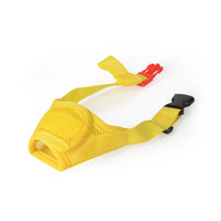 HKM-8387133 Dog Muzzle for Small to Extra Large Breeds - Comfortable Fabric Design in Black, Yellow, and Orange