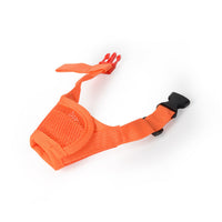 HKM-8387133 Dog Muzzle for Small to Extra Large Breeds - Comfortable Fabric Design in Black, Yellow, and Orange