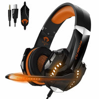 HKM-838739 Wired Gaming Headset with Microphone, 50mm Speakers, USB Connection, Comfortable Design, 3m Braided Cable