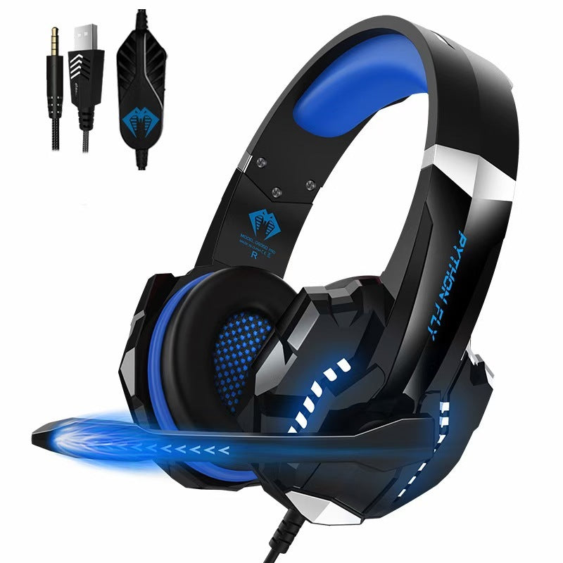 HKM-838739 Wired Gaming Headset with Microphone, 50mm Speakers, USB Connection, Comfortable Design, 3m Braided Cable