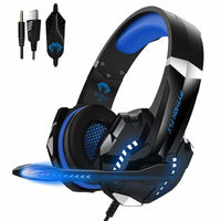 HKM-838739 Wired Gaming Headset with Microphone, 50mm Speakers, USB Connection, Comfortable Design, 3m Braided Cable