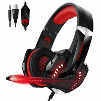 HKM-838739 Wired Gaming Headset with Microphone, 50mm Speakers, USB Connection, Comfortable Design, 3m Braided Cable