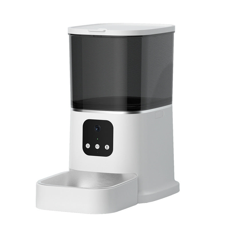 HKM-8387645 Smart WiFi Pet Feeder with APP Control, Voice Recorder & Large 6L Capacity for Dogs and Cats