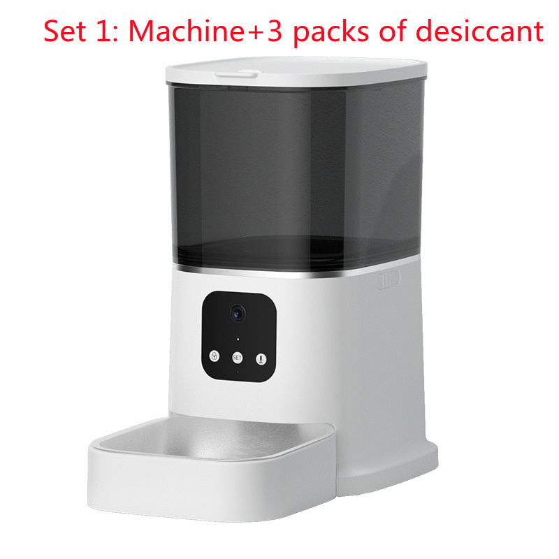 HKM-8387645 Smart WiFi Pet Feeder with APP Control, Voice Recorder & Large 6L Capacity for Dogs and Cats