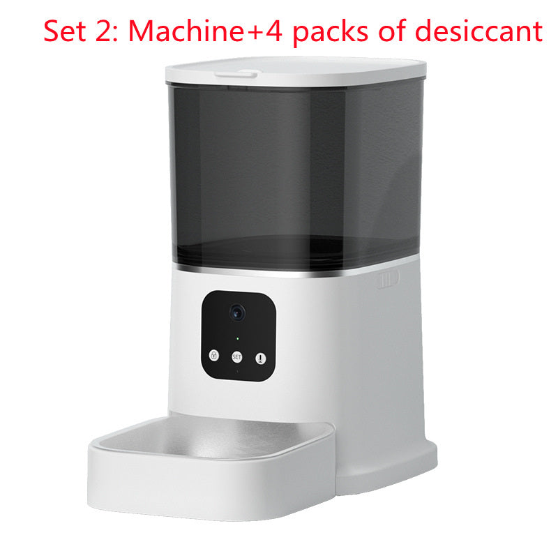 HKM-8387645 Smart WiFi Pet Feeder with APP Control, Voice Recorder & Large 6L Capacity for Dogs and Cats