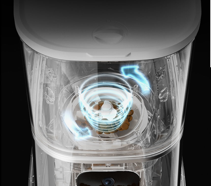 HKM-8387645 Smart WiFi Pet Feeder with APP Control, Voice Recorder & Large 6L Capacity for Dogs and Cats