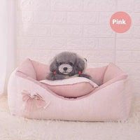 HKM-8387901 Cozy Cotton and Linen Removable Pet Bed for Small to Large Dogs and Cats, Multi-Season Design