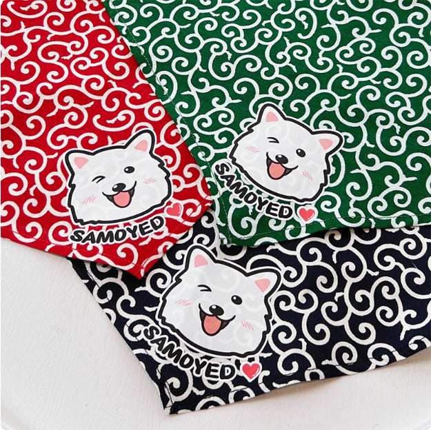 HKM-8388029 Lace Triangle Pet Scarf for Dogs - Suitable for All Breeds, 58cm Size in Red, Green, and Blue