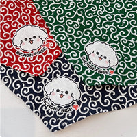 HKM-8388029 Lace Triangle Pet Scarf for Dogs - Suitable for All Breeds, 58cm Size in Red, Green, and Blue