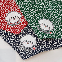 HKM-8388029 Lace Triangle Pet Scarf for Dogs - Suitable for All Breeds, 58cm Size in Red, Green, and Blue