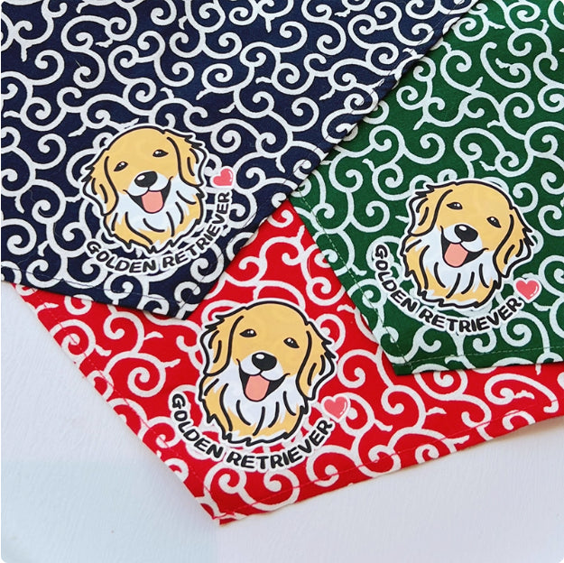 HKM-8388029 Lace Triangle Pet Scarf for Dogs - Suitable for All Breeds, 58cm Size in Red, Green, and Blue