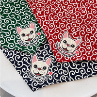 HKM-8388029 Lace Triangle Pet Scarf for Dogs - Suitable for All Breeds, 58cm Size in Red, Green, and Blue